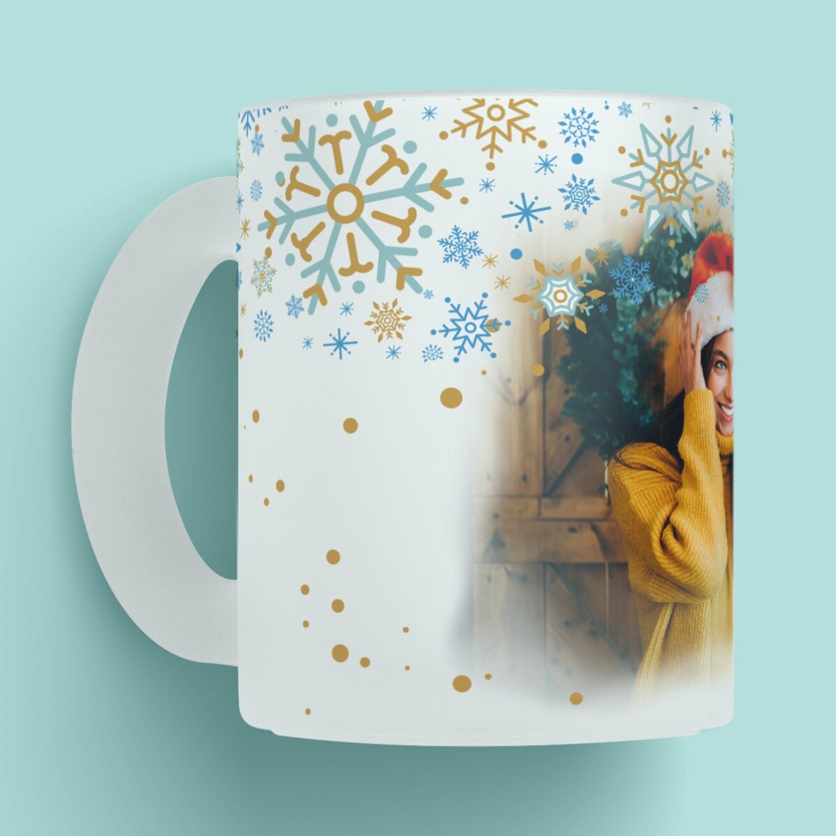 Bicchiere in vetro opaco personalizzato con scritta - Frosted