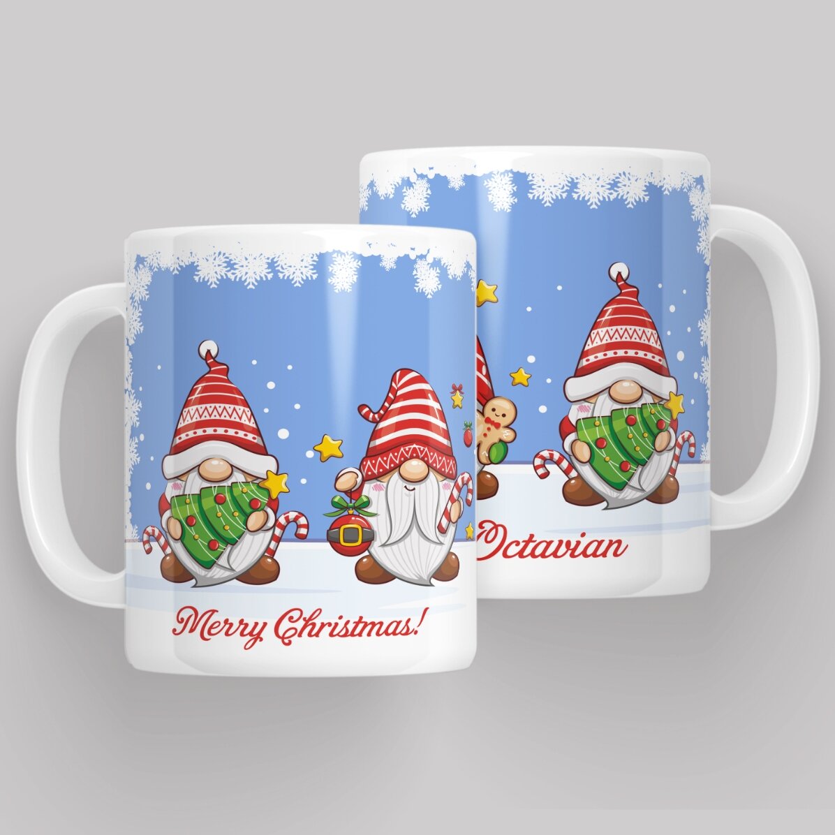Tazza personalizzata con scritta - Gnomi di Natale