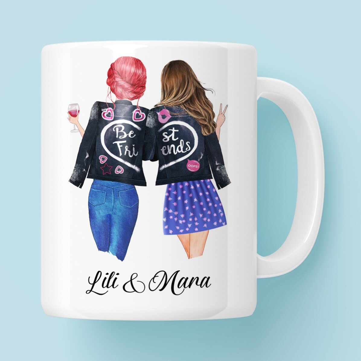 Tazza personalizzata con scritta - Good friends