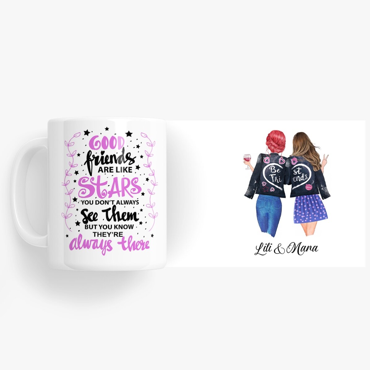 Tazza personalizzata con scritta - Good friends