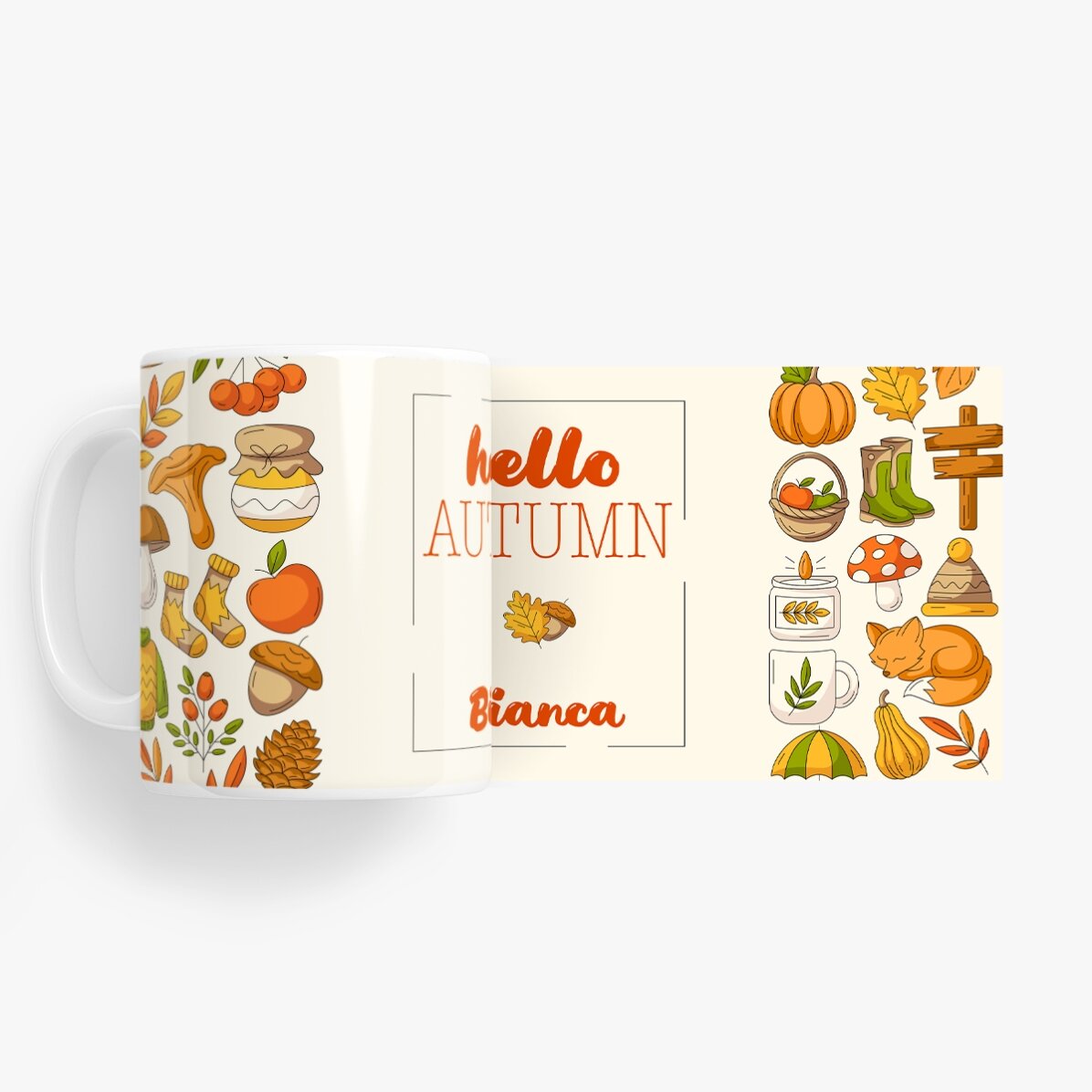 Tazza personalizzata con scritta - Hello Autumn