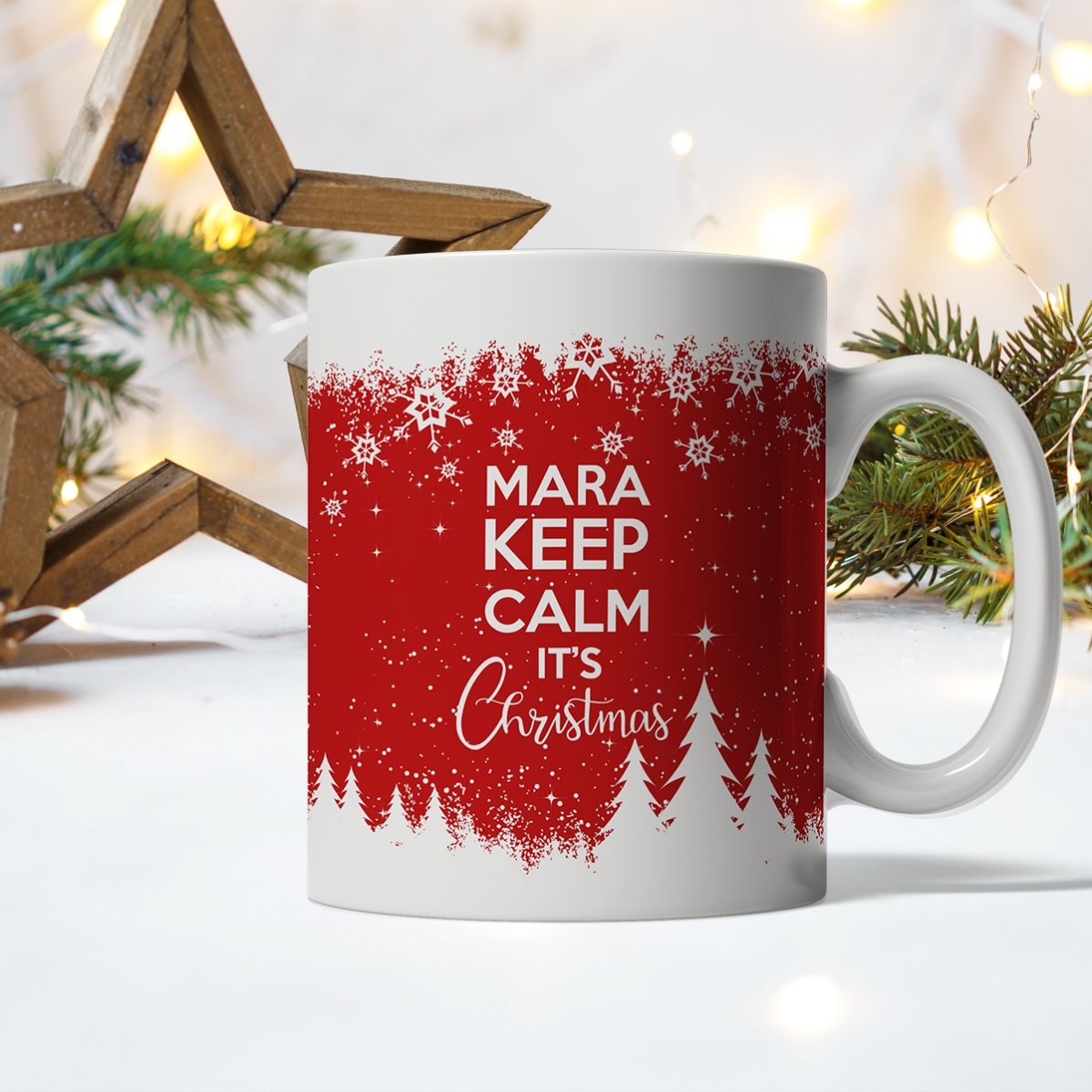 Tazza personalizzata con scritta - Keep calm for Christmas