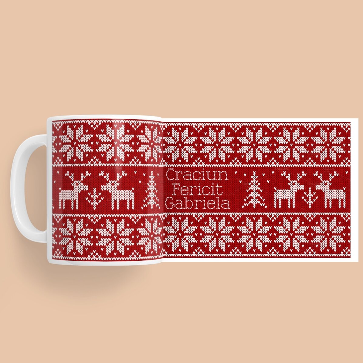 Tazza personalizzata con scritta - modello natalizio