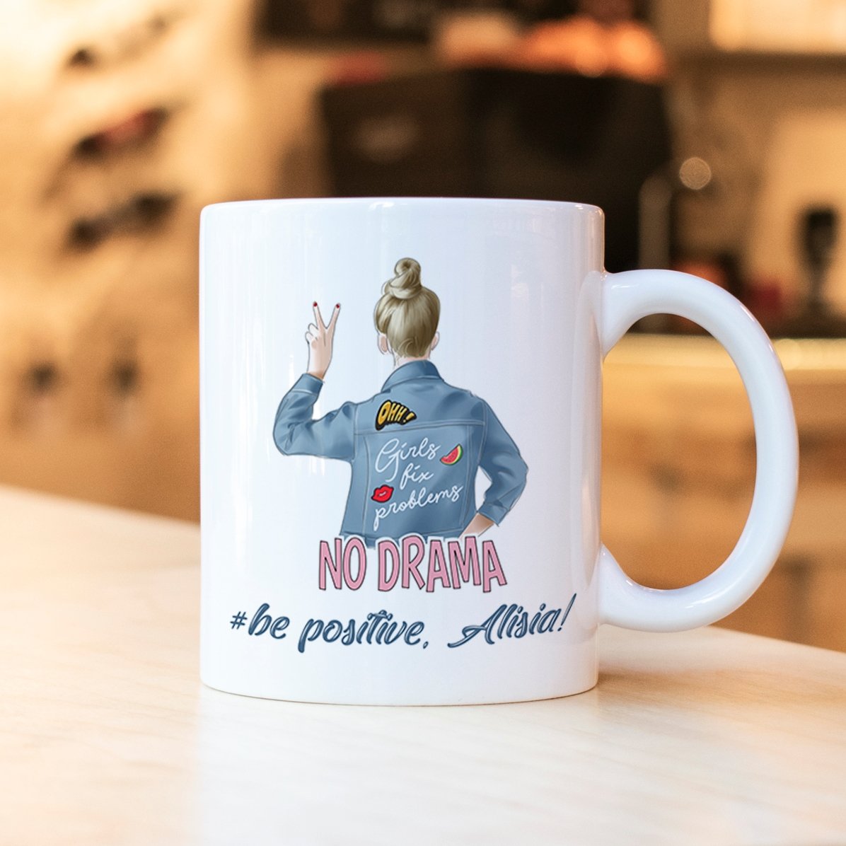 Tazza personalizzata con scritta - No drama