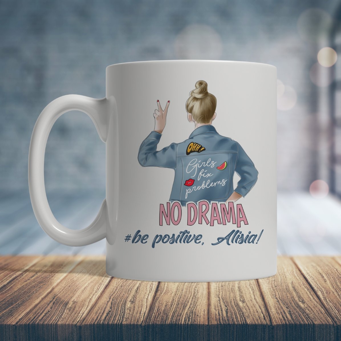 Tazza personalizzata con scritta - No drama