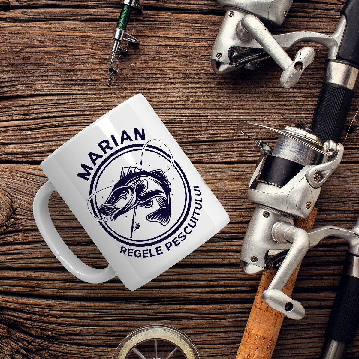 Tazza personalizzata con testo e nome - Il re della pesca