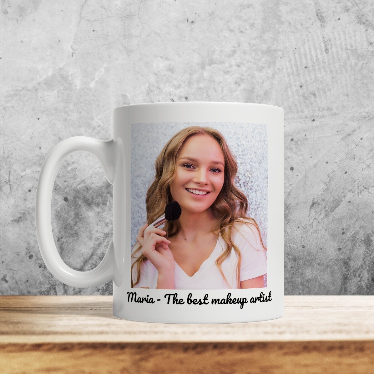 Tazza personalizzata con una frase e una foto