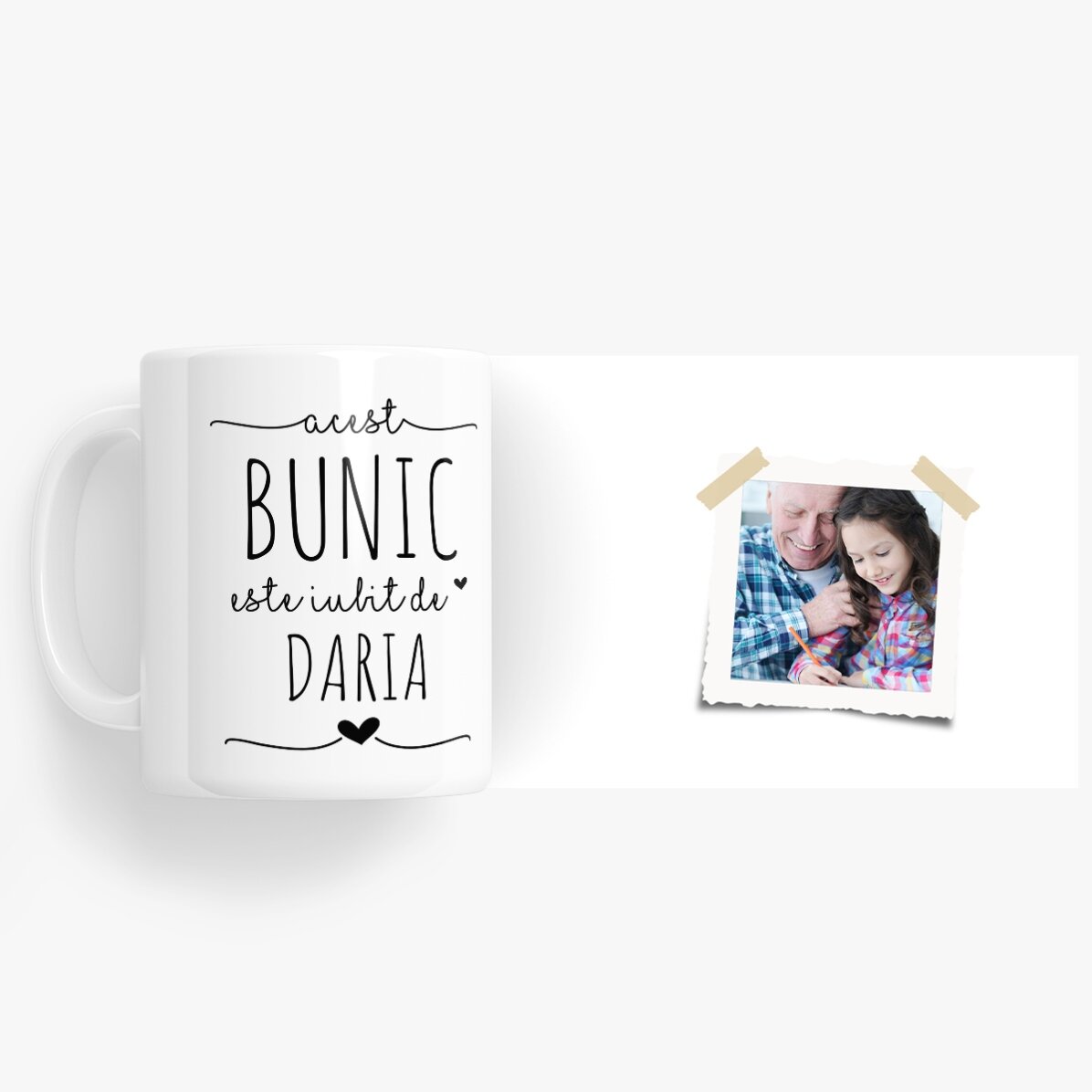 Tazza personalizzata con testo e foto - Amato nonno