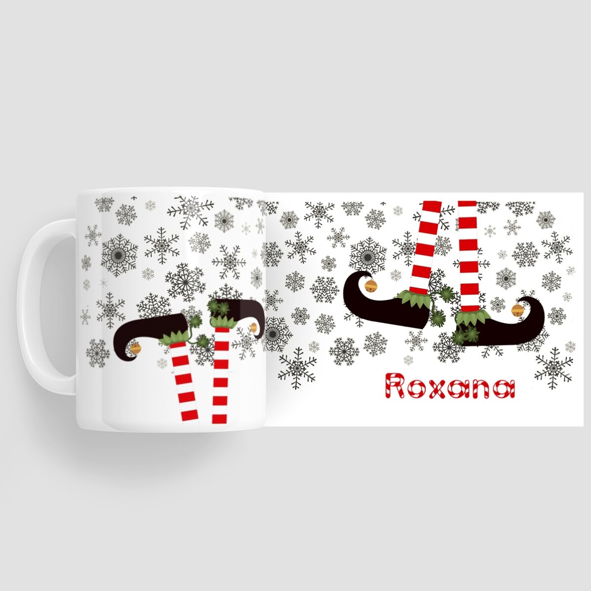 Tazza personalizzata Elf con scritta - modello natalizio