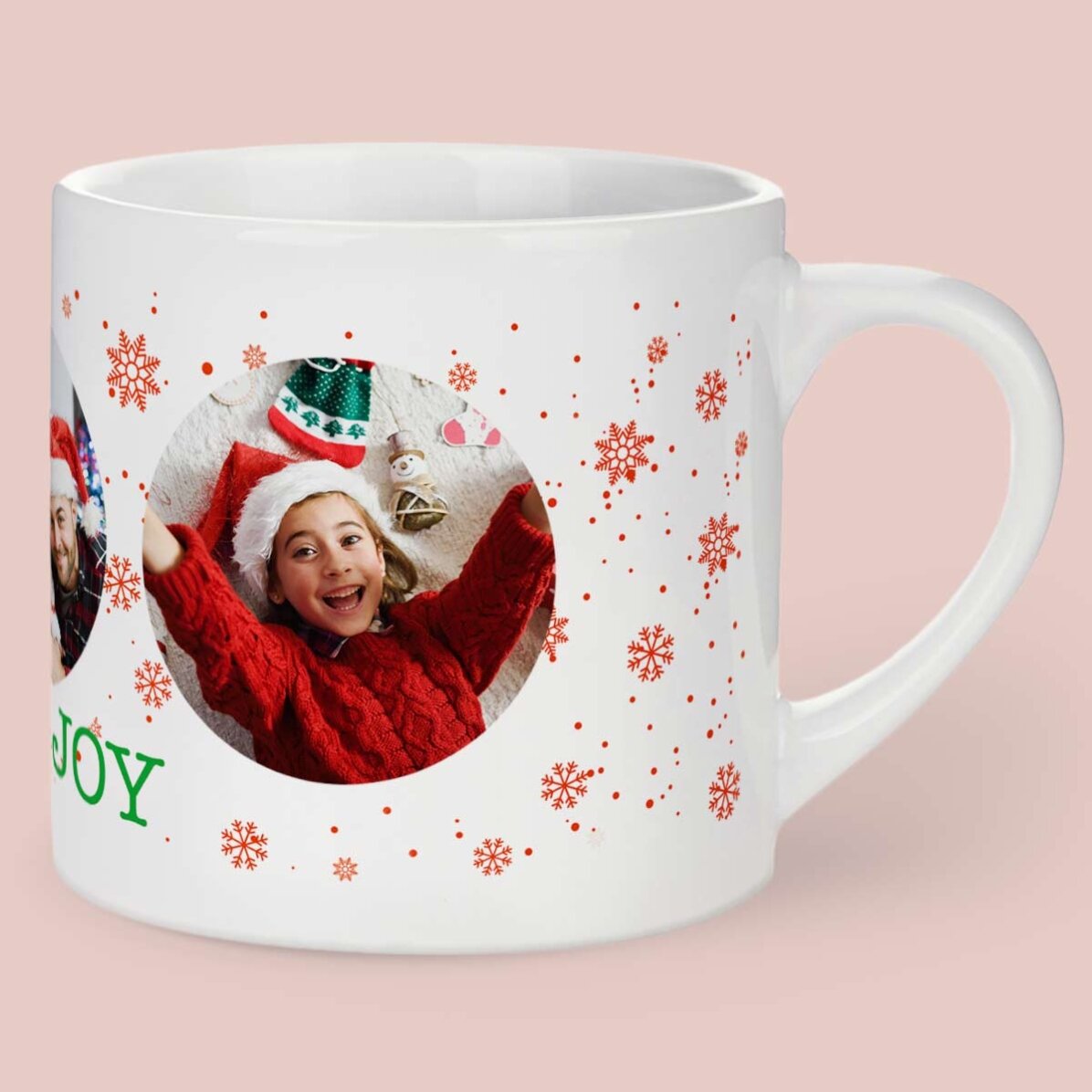 Tazza personalizzata per bambini con 3 foto - Christmas joy