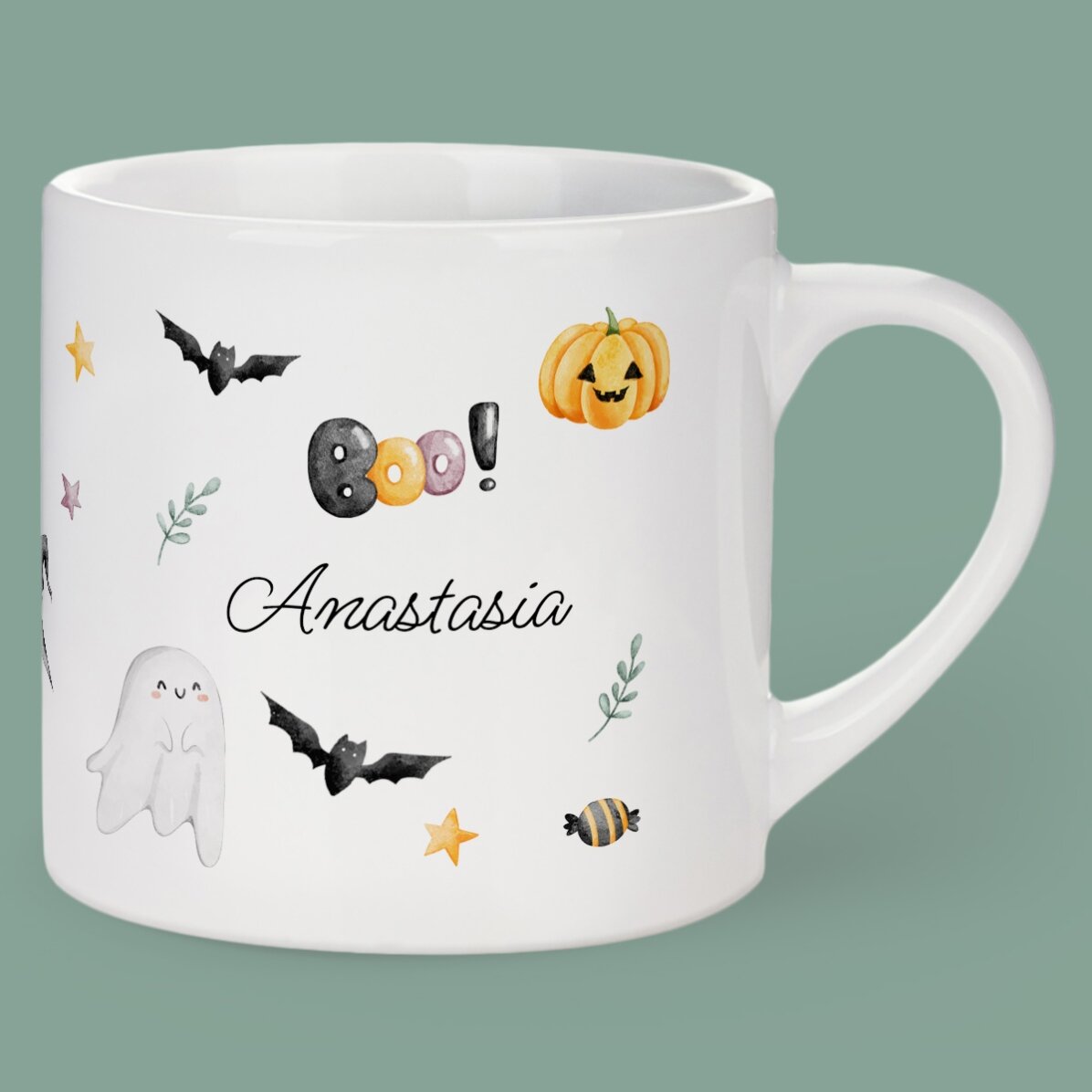 Tazza personalizzata per bambini con messaggio - Halloween