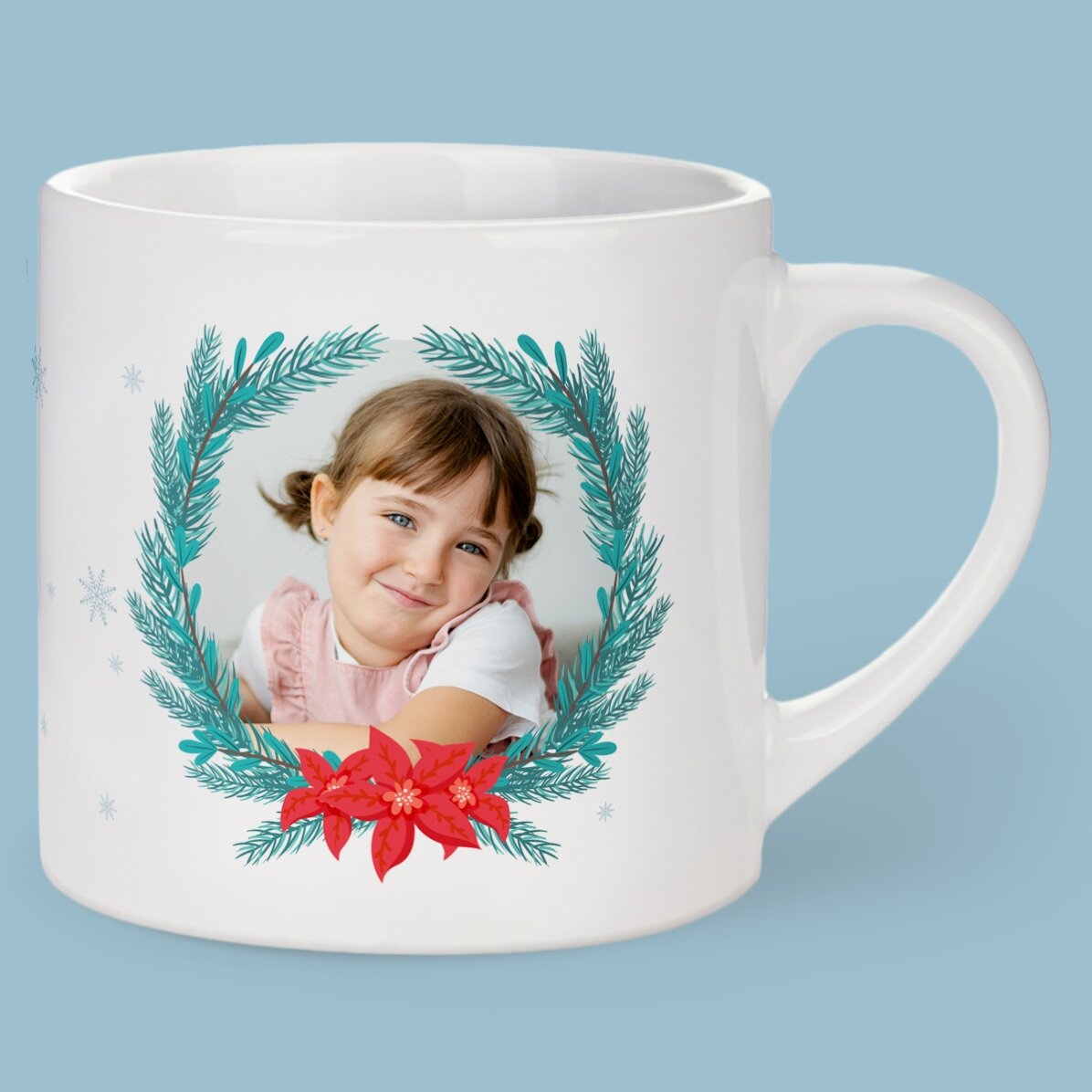 Tazza personalizzata per bambini con nome e foto - Natale