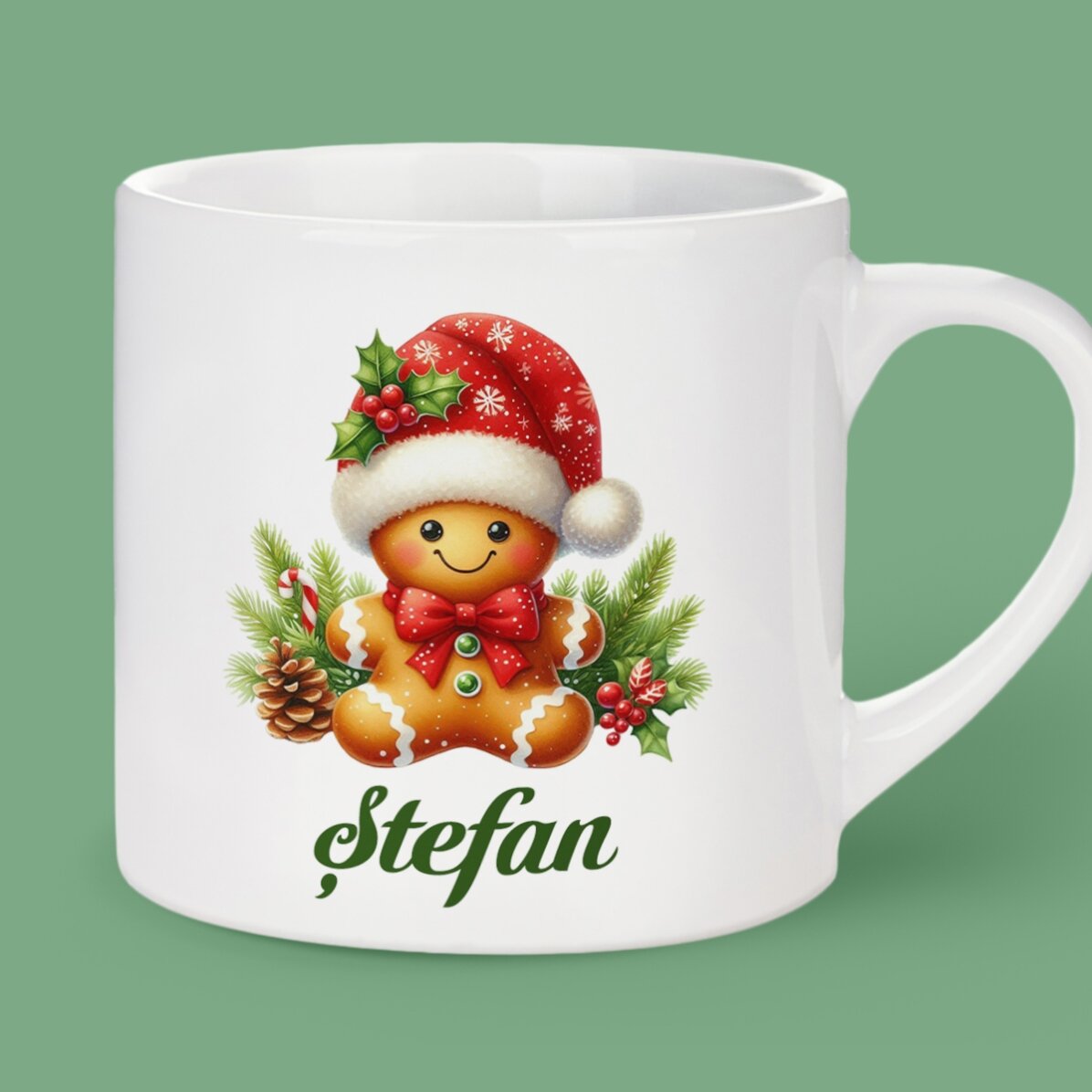 Tazza personalizzata per bambini con nome - Pan di zenzero