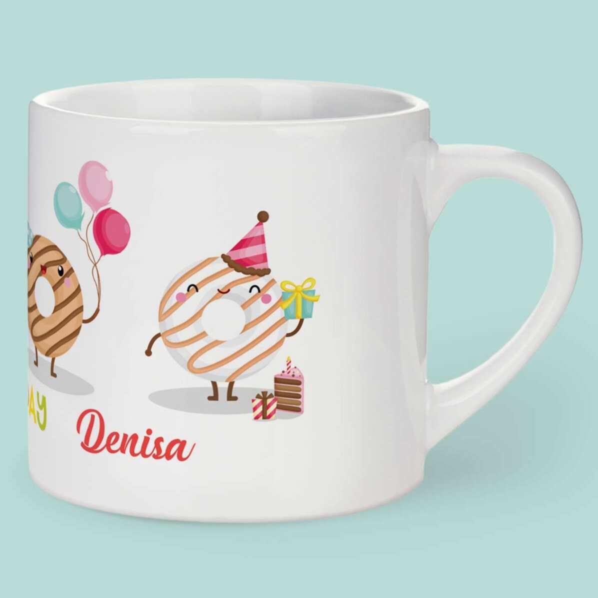 Tazza personalizzata per bambini con scritta - Donuts