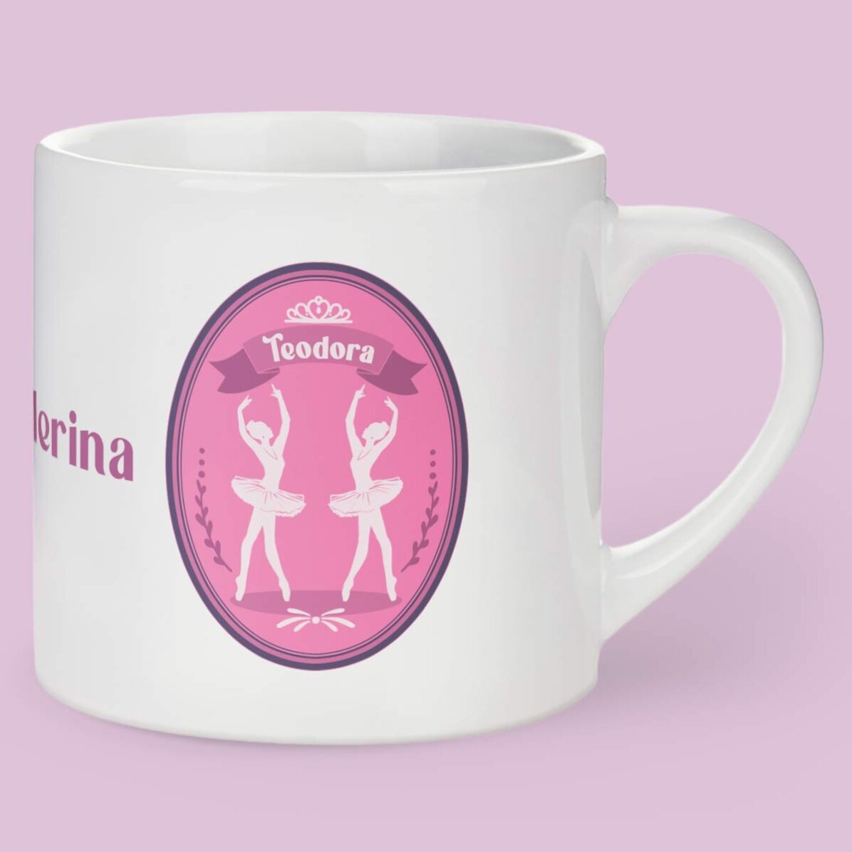 Tazza personalizzata per bambini con scritta - Piccola ballerina