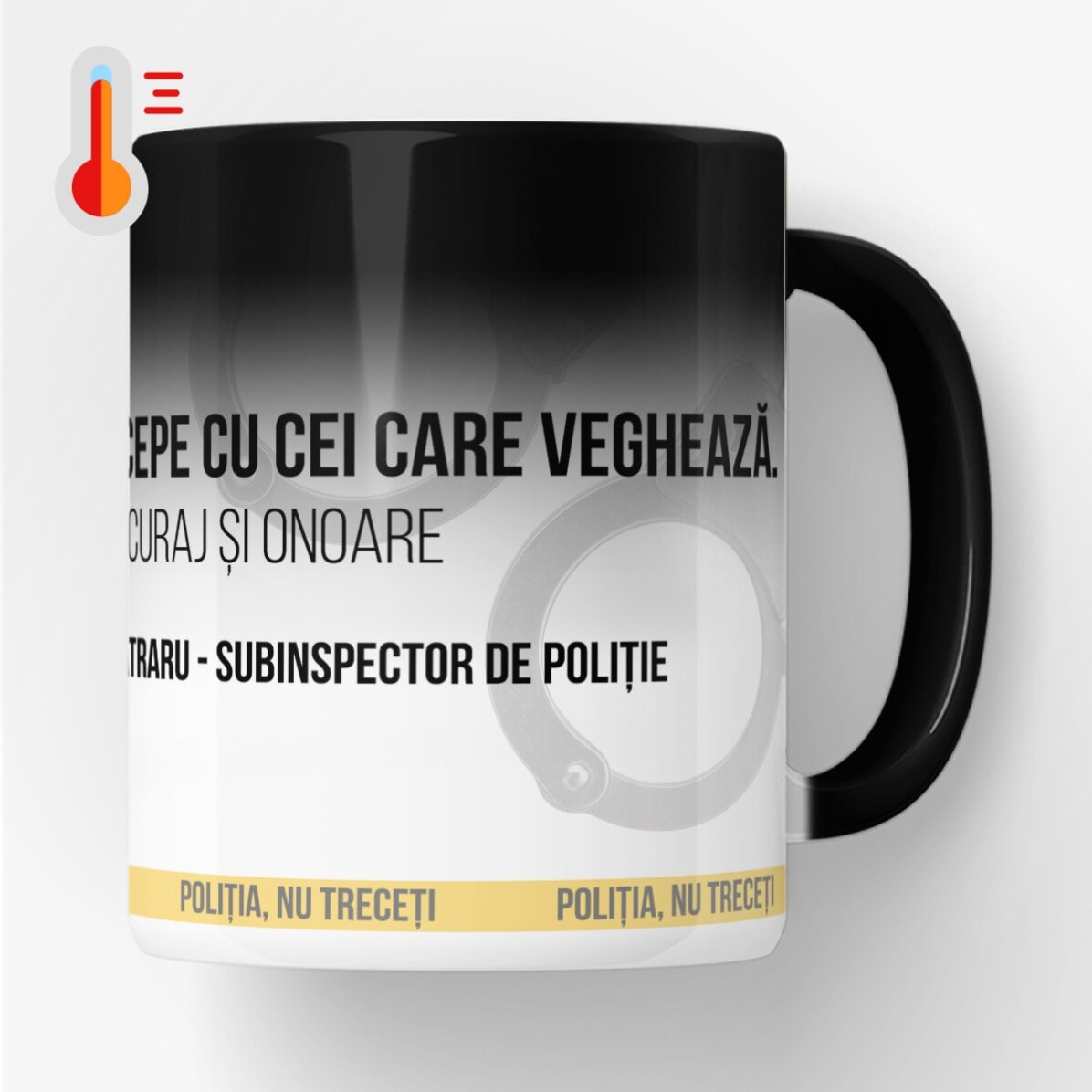 Tazza termosensibile personalizzata con scritta - Il miglior poliziotto