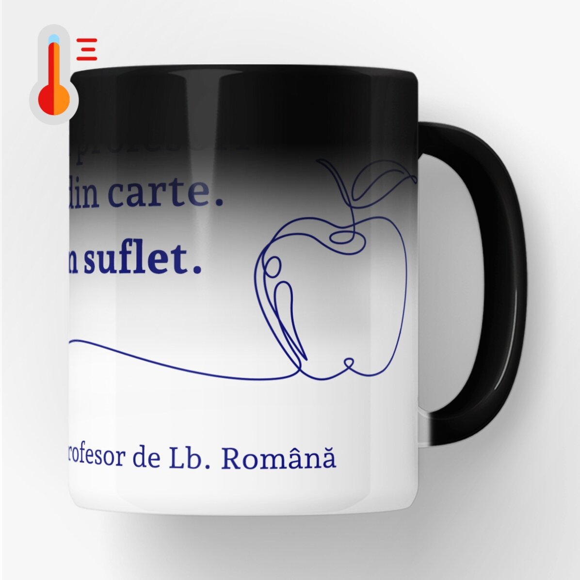 Tazza termosensibile personalizzata con una scritta per gli insegnanti