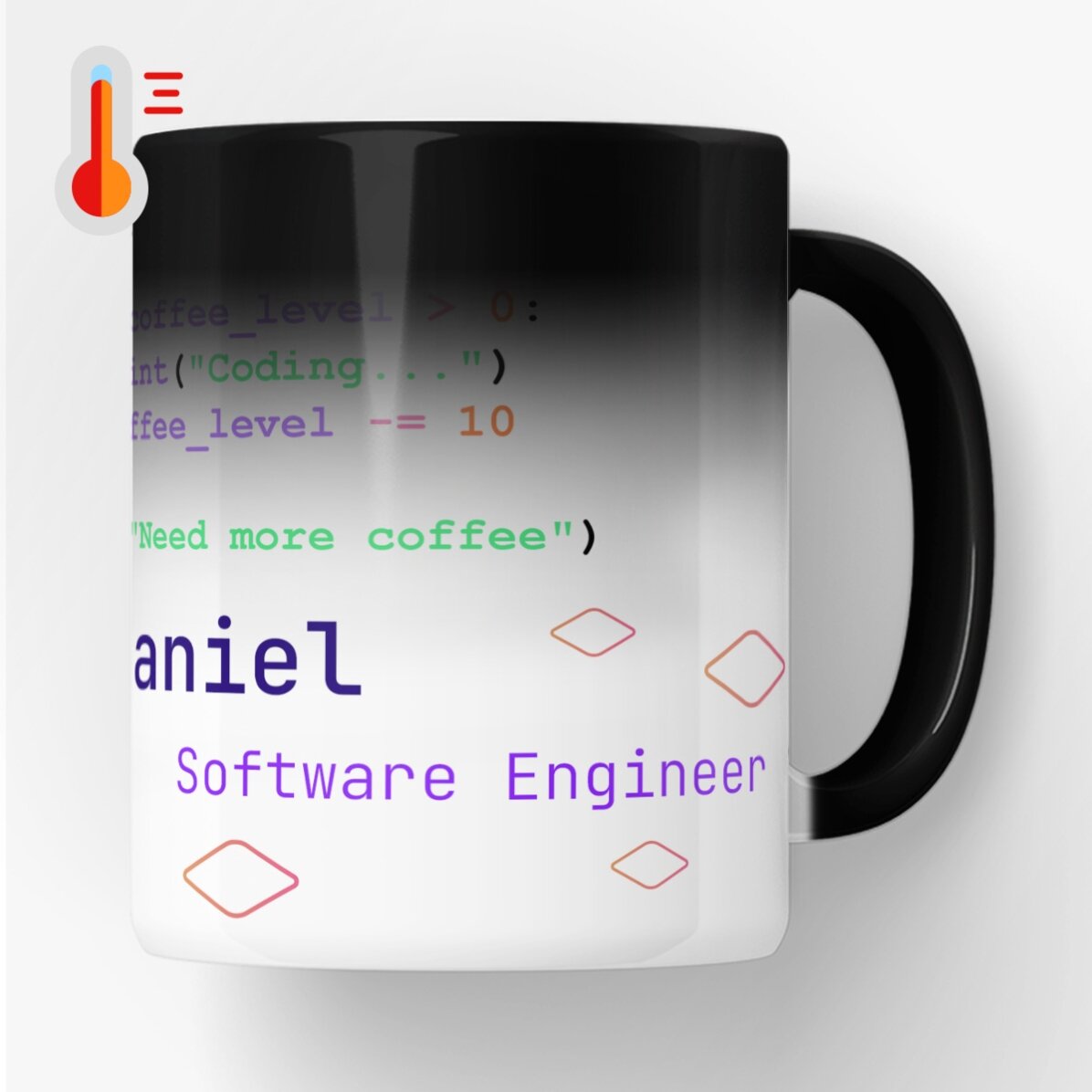 Tazza termosensibile personalizzata con testo - Programmazione