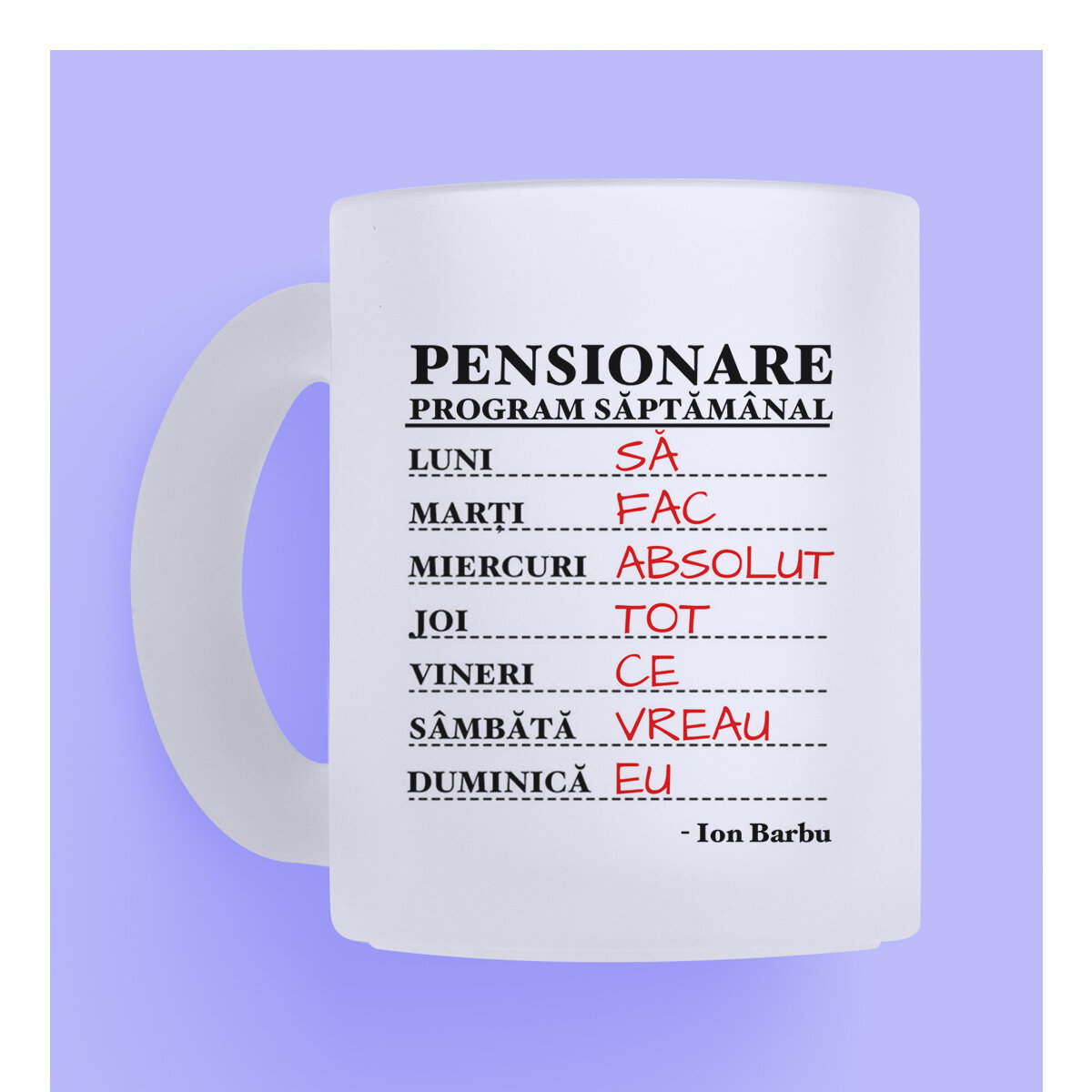Tazze in vetro opaco personalizzate