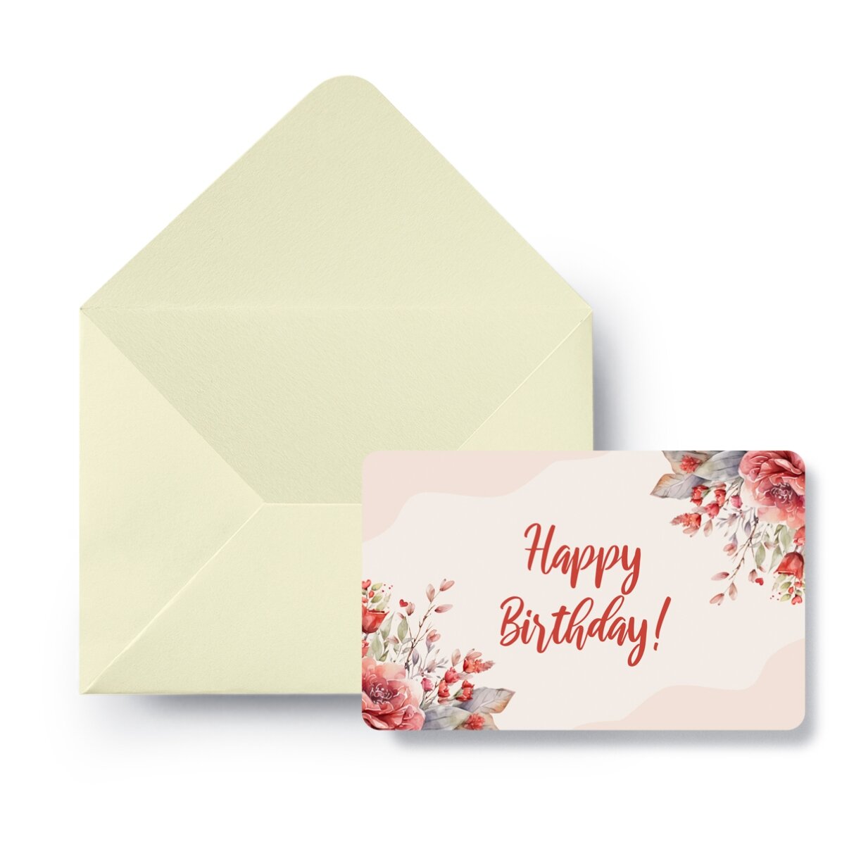 Biglietto in alluminio personalizzato fronte-retro con messaggio - Buon compleanno!