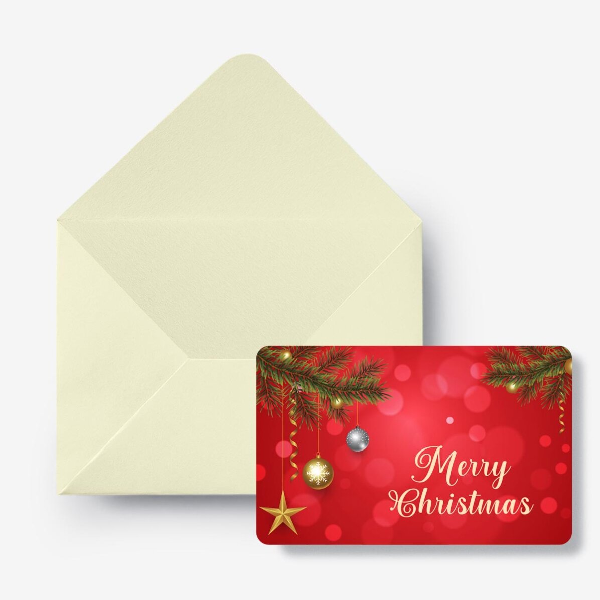 Tessera in alluminio personalizzata su entrambi i lati con messaggio e logo - Merry Christmas