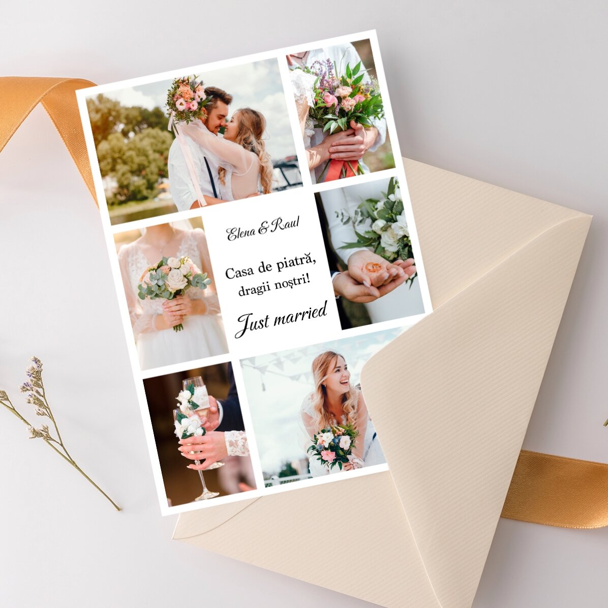 Biglietto personalizzato con foto e messaggio - Con affetto