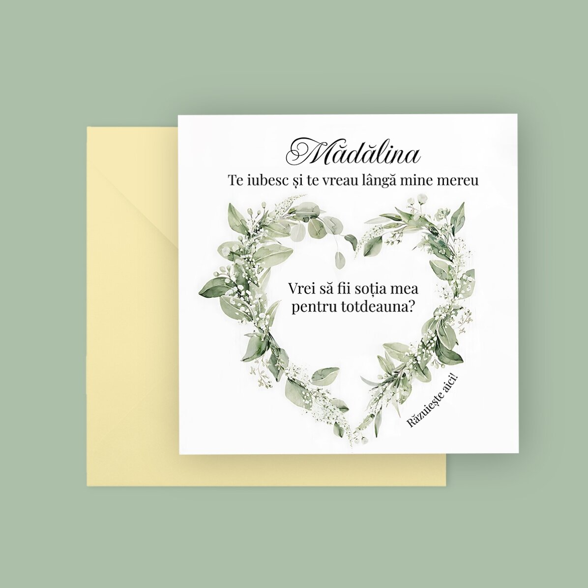 Cartolina gratta e vinci personalizzata con messaggio - Proposta di matrimonio