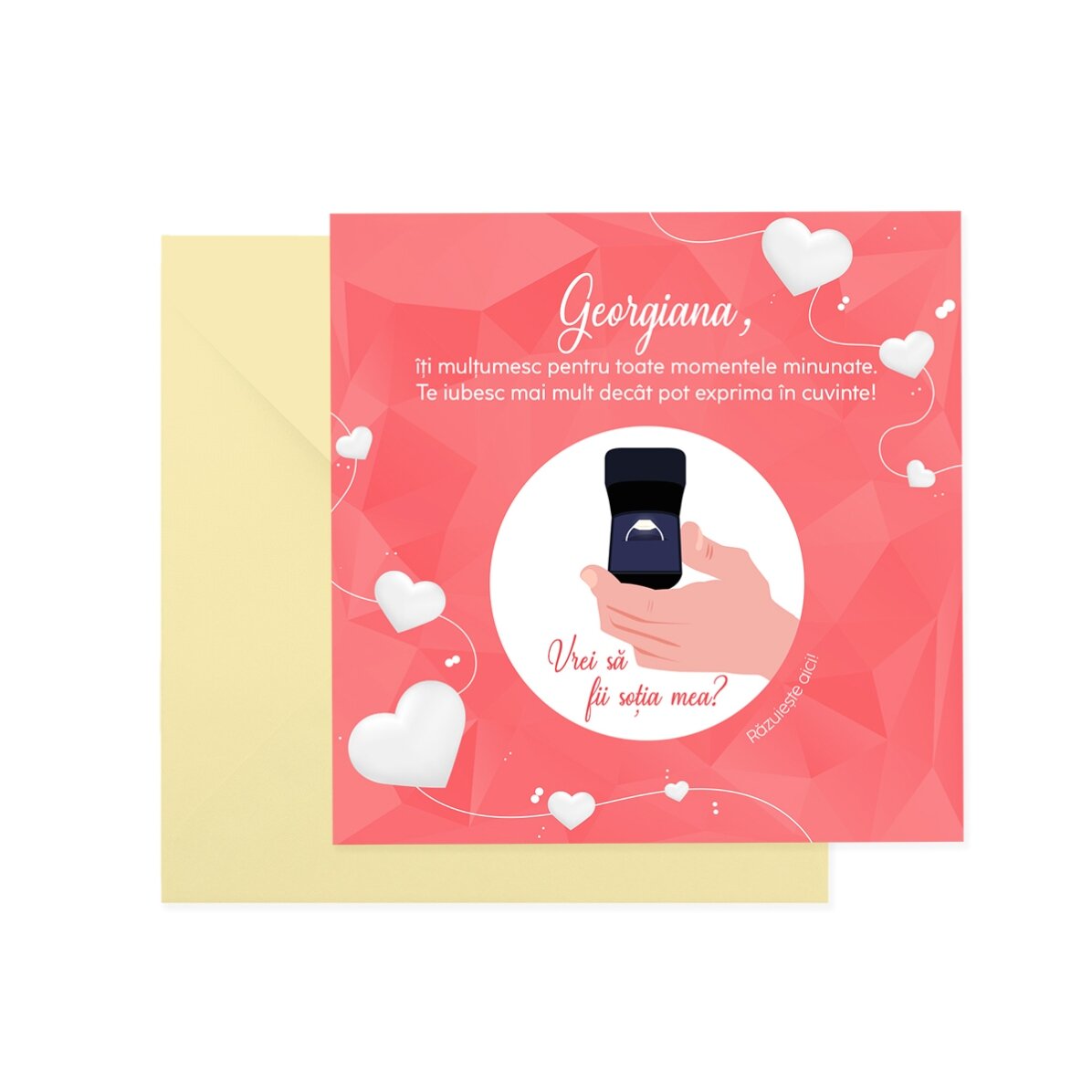 Cartolina gratta e vinci personalizzata con testo - Proposta di matrimonio
