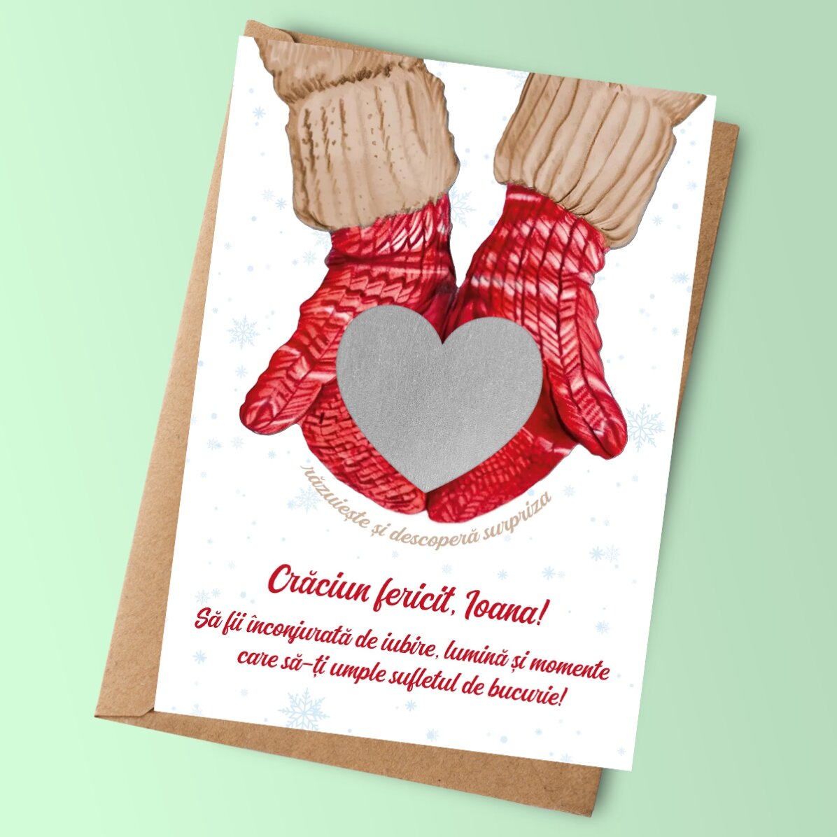 Cartolina di Natale personalizzata da grattare - Love