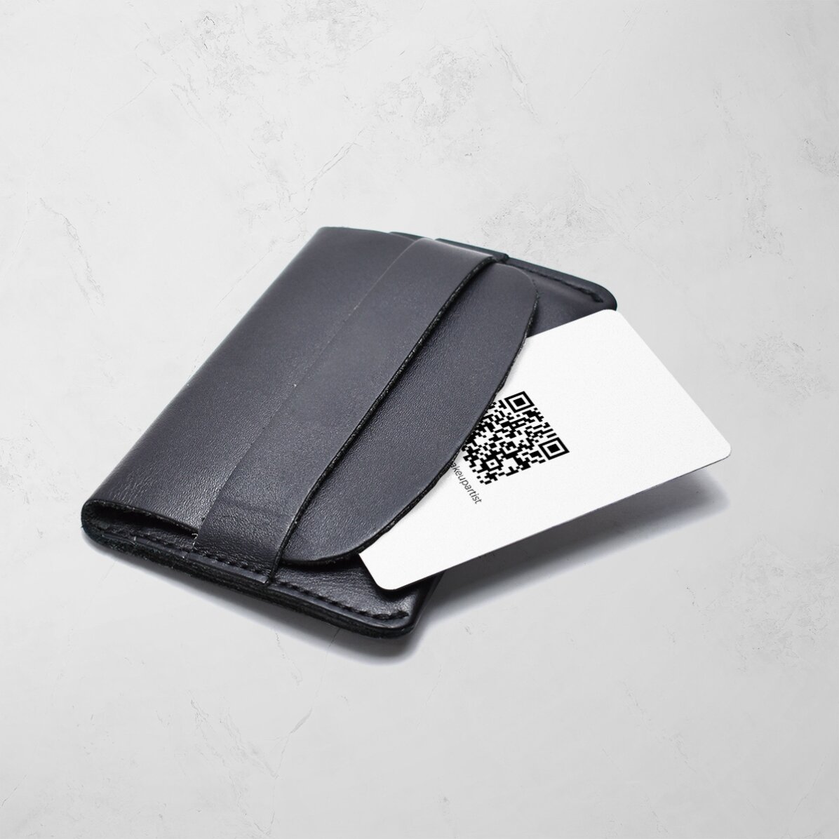 Biglietto da visita personalizzato in alluminio, fronte-retro, con codice QR, testo e foto - Instagr