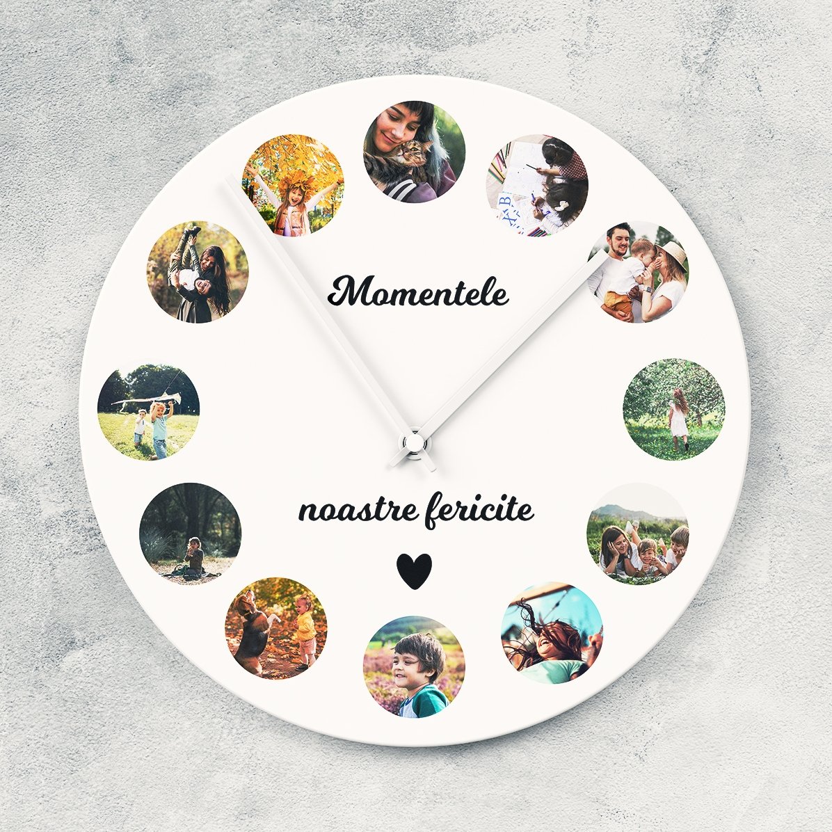 Orologio personalizzato con 12 foto - I nostri momenti