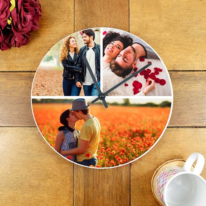 Orologio personalizzato con 3 foto