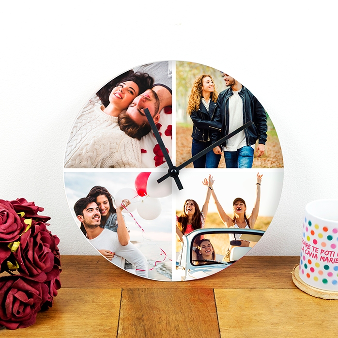 Orologio personalizzato con 4 foto