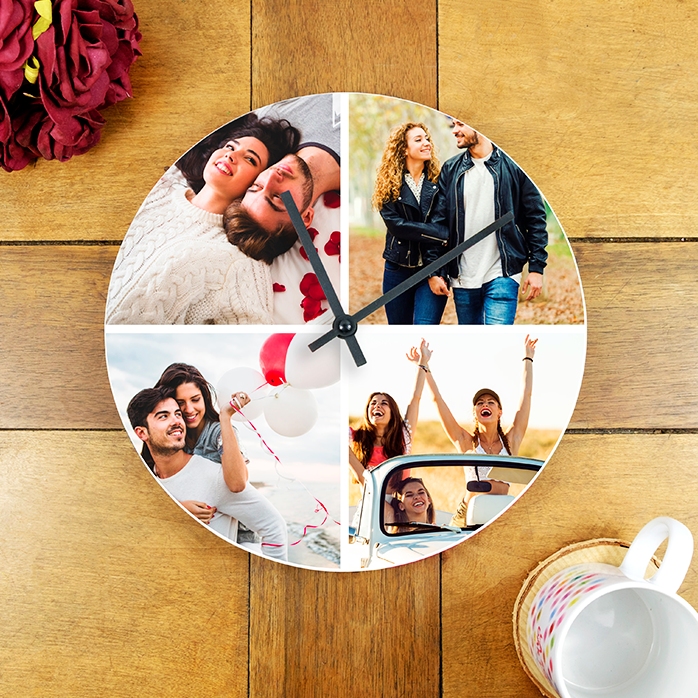 Orologio personalizzato con 4 foto