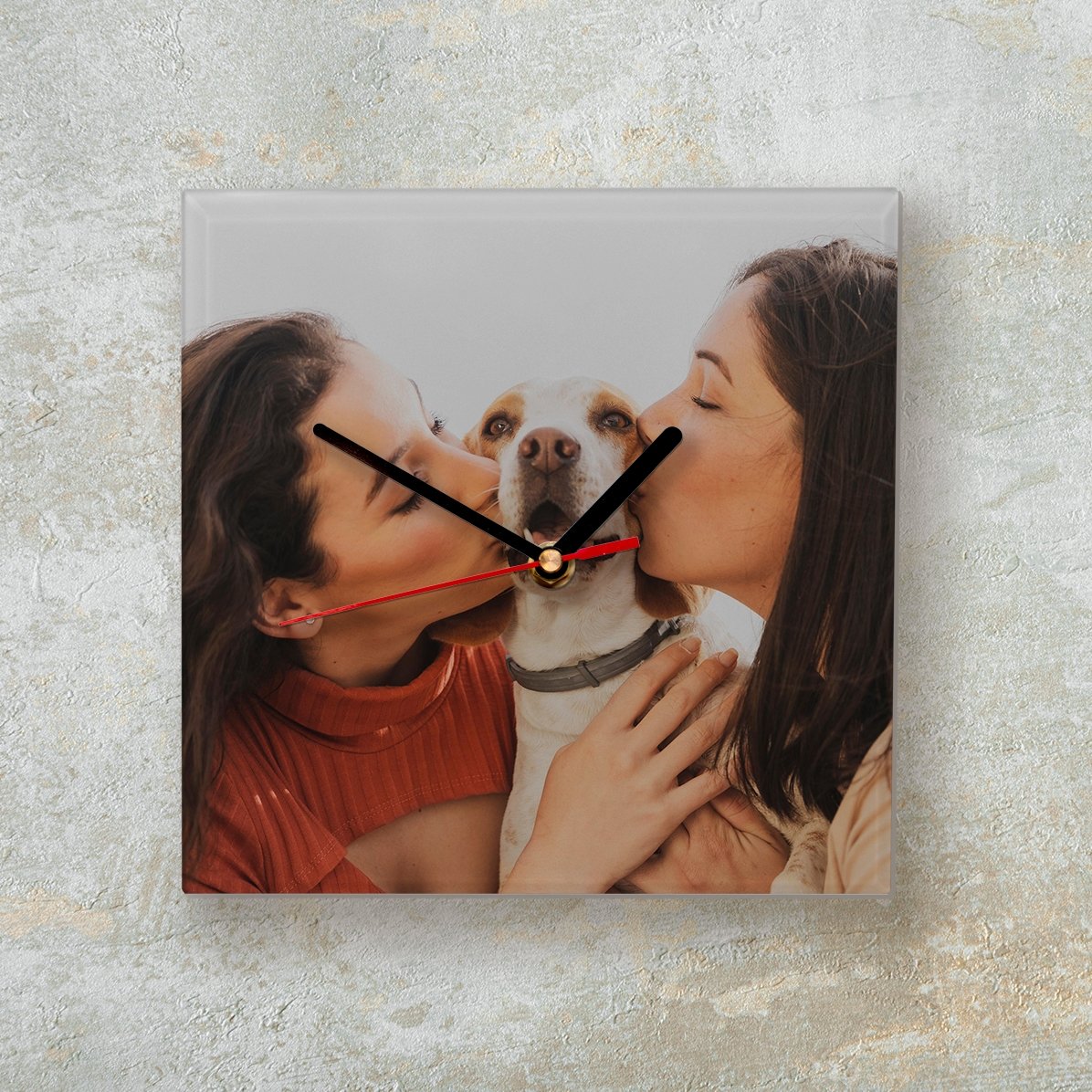 Orologio quadrato personalizzato con una foto