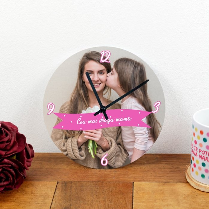 Orologio personalizzato con foto e testo - La più cara...