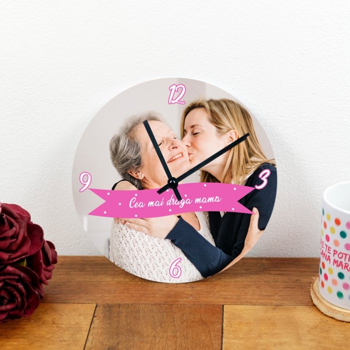 Orologio personalizzato con foto e testo - La più cara...