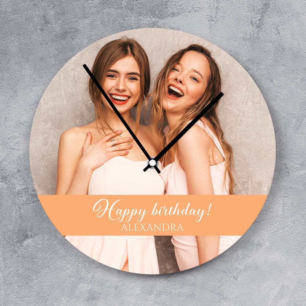 Orologio personalizzato con foto e messaggio