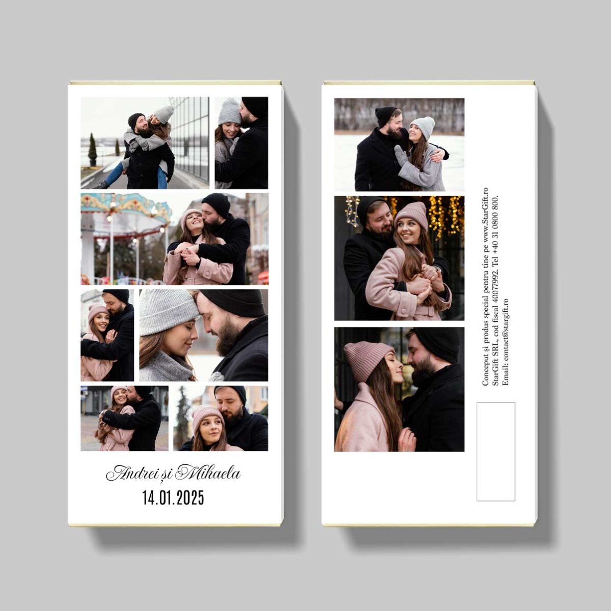 Cioccolato personalizzato con 10 foto e un messaggio