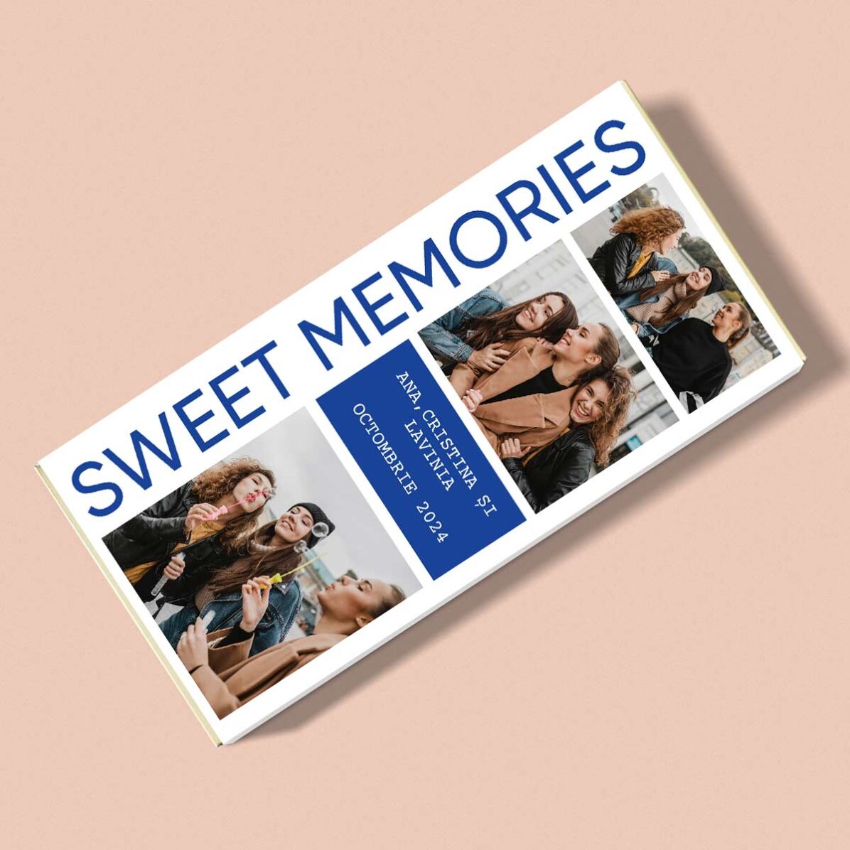 Cioccolato personalizzato con 5 foto e un messaggio - Sweet Memories
