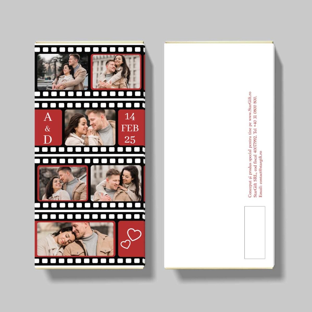 Personalised chocolate with 6 photos - Film