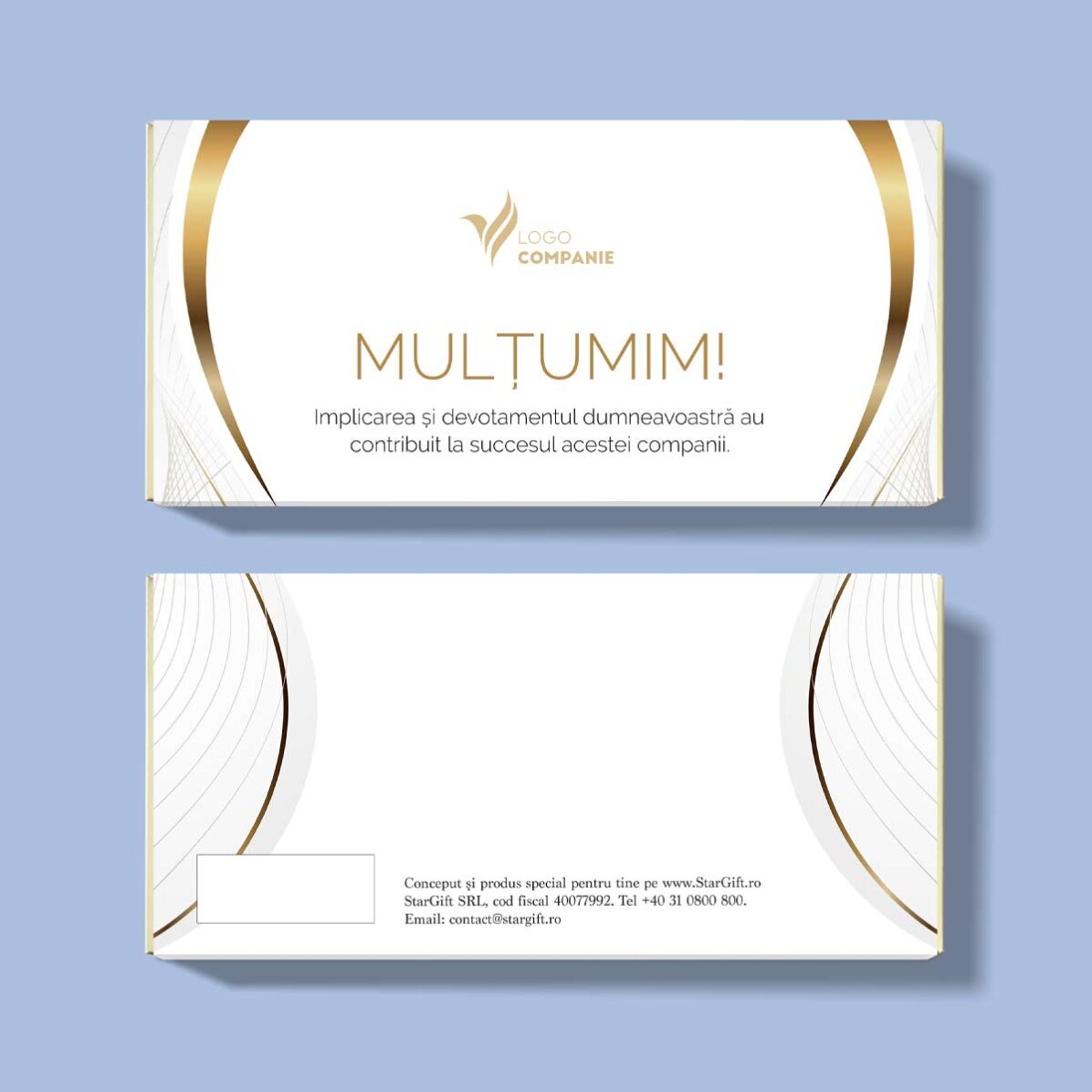Personalised chocolate with logo and text - Greeting cards (White)