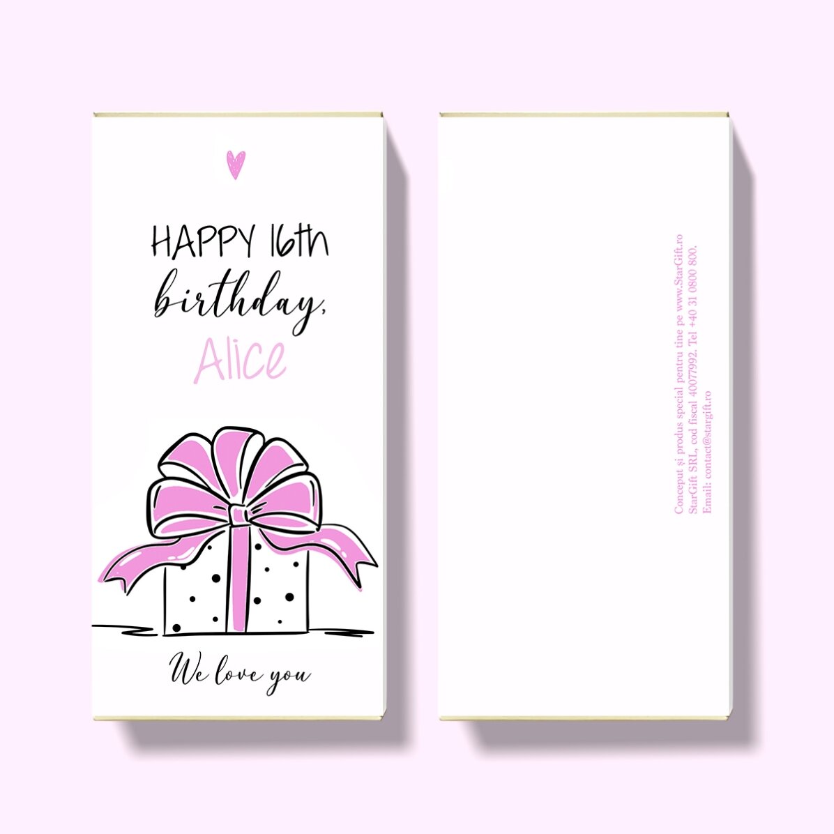 Cioccolato personalizzato con messaggio - Regalo di compleanno