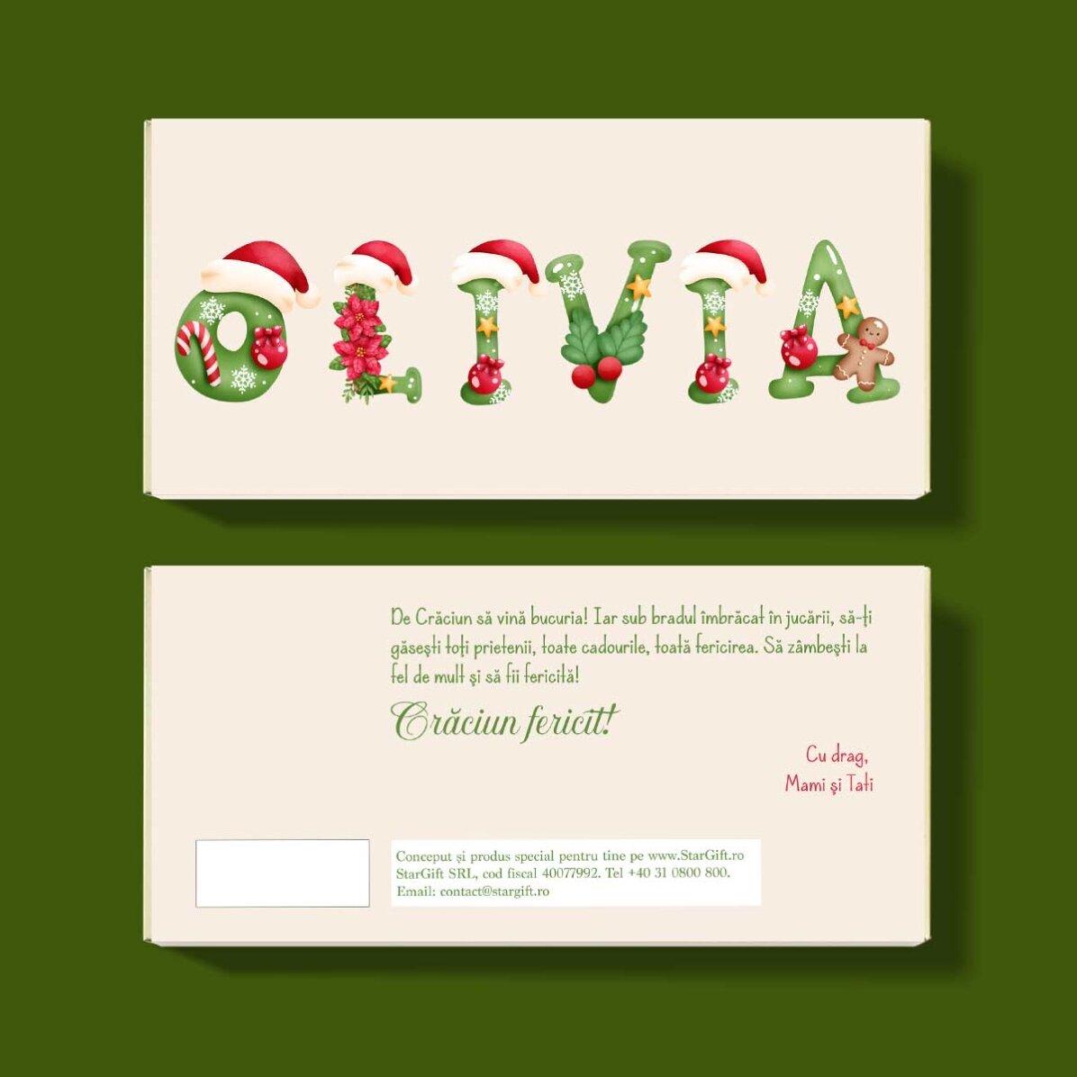 Cioccolato personalizzato con messaggio - Buon Natale!