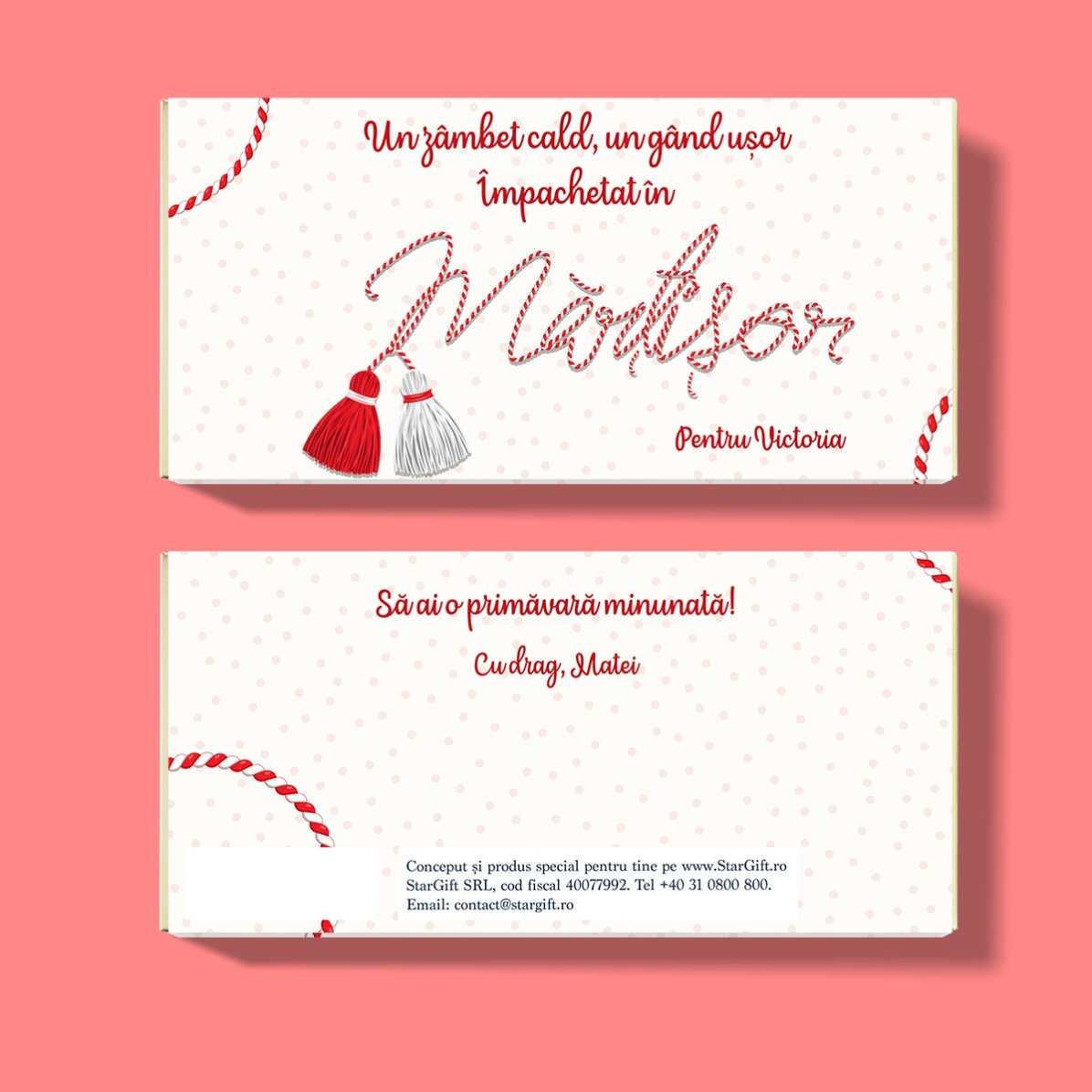 Cioccolato personalizzato con messaggio