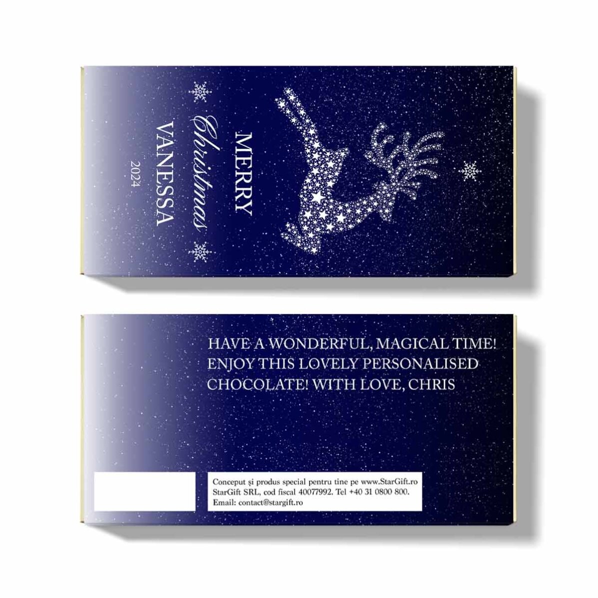 Cioccolato personalizzato con nome e messaggio - Christmas Night