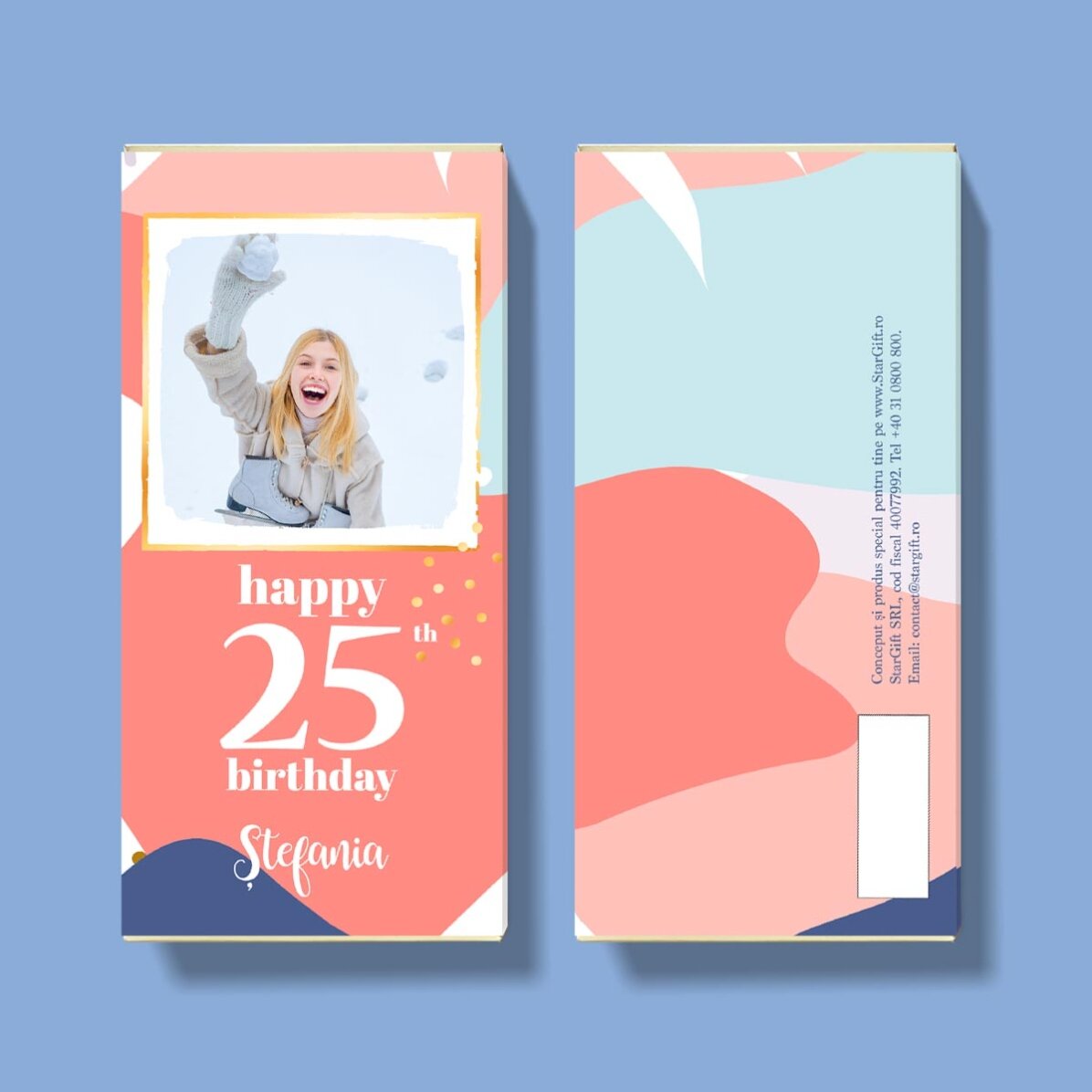 Cioccolato personalizzato con foto e testo - Buon compleanno!