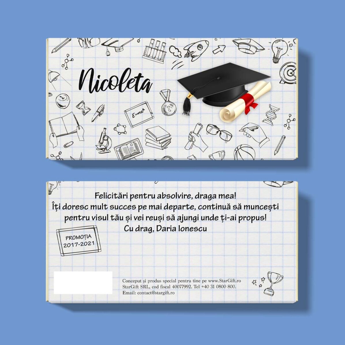 Cioccolato personalizzato con scritta - Laurea