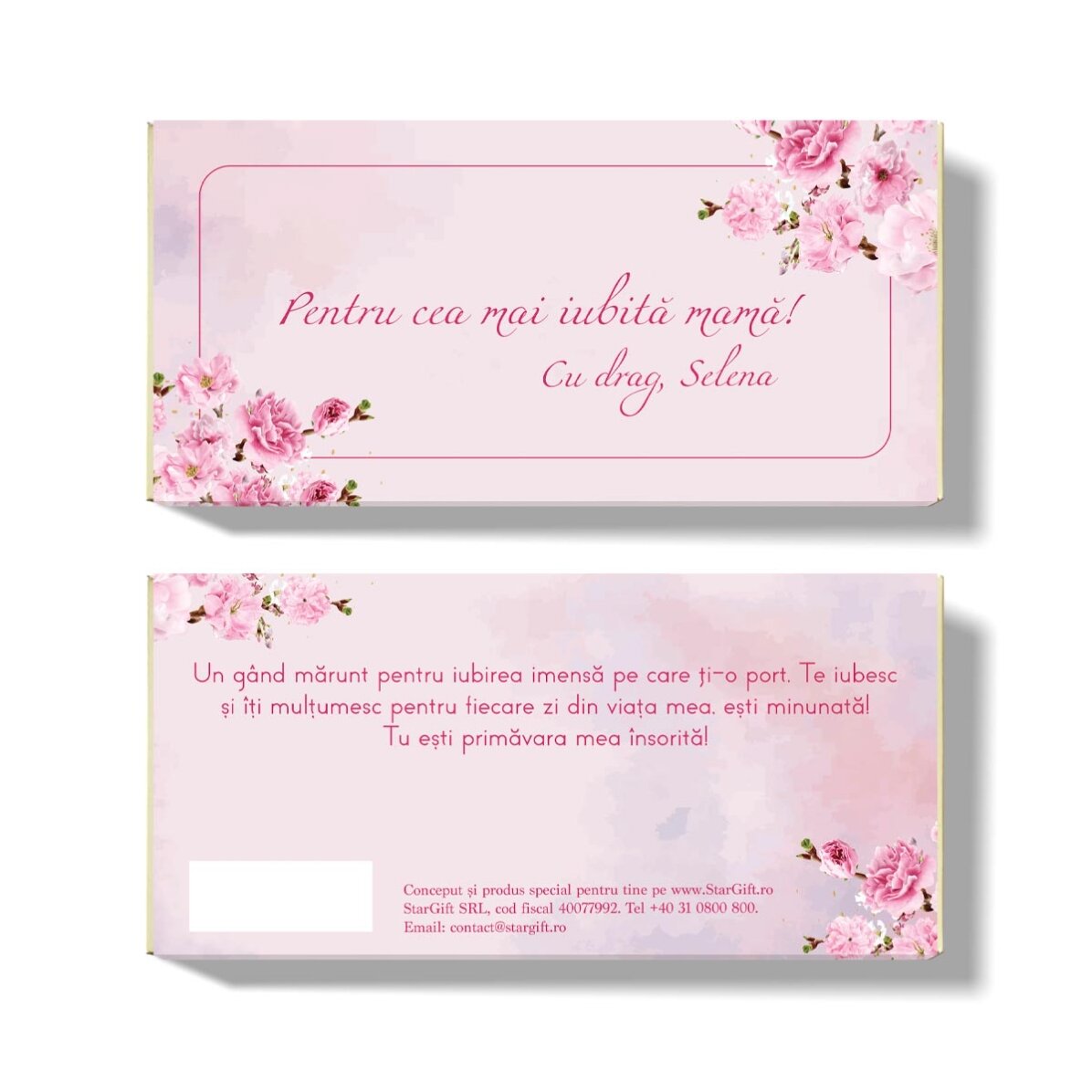 Cioccolato personalizzato con scritta - Cherry Blossom