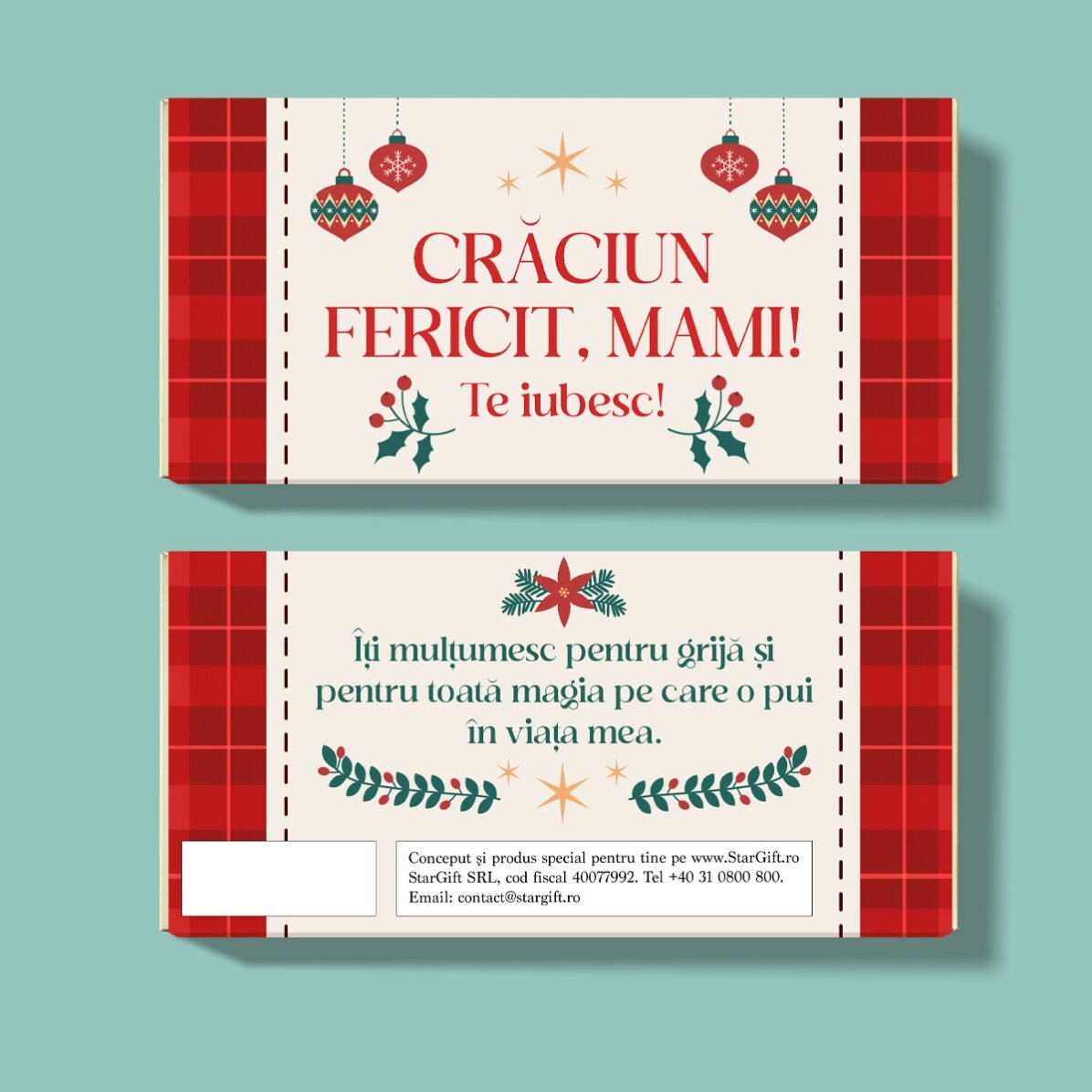 Cioccolato personalizzato con scritta - Buon Natale!